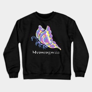 Memengwaa (Butterfly) Bigender Pride Crewneck Sweatshirt